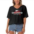 My Childhood Expired Official Adult Funny Birthday 189 Trending Shirt Women's Bat Sleeves V-Neck Blouse