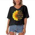 My Favorite People Call Me Gramma 728 Shirt Women's Bat Sleeves V-Neck Blouse