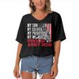 My Son My Soldier My Pride My World 694 Shirt Women's Bat Sleeves V-Neck Blouse