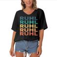 Ruhl Name Shirt Ruhl Family Name V4 Women's Bat Sleeves V-Neck Blouse