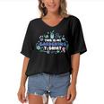 This Is My Gardening Garden Gangster 549 Shirt Women's Bat Sleeves V-Neck Blouse