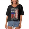 Ultra Maga And Proud Of It A Ultra Maga And Proud Of It V14 Women's Bat Sleeves V-Neck Blouse