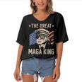 Ultra Maga And Proud Of It A Ultra Maga And Proud Of It V9 Women's Bat Sleeves V-Neck Blouse