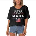 Ultra Maga And Proud Of It Ultra Maga V2 Women's Bat Sleeves V-Neck Blouse