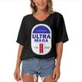 Ultra Maga Funny V2 Women's Bat Sleeves V-Neck Blouse