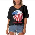 Ultra Maga Memorial Day Women's Bat Sleeves V-Neck Blouse