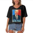 Ultra Maga President Donald Trump Gift Women's Bat Sleeves V-Neck Blouse