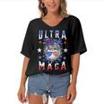 Ultra Maga The Return Of The Great Maga King V2 Women's Bat Sleeves V-Neck Blouse