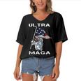 Ultra Maga Trending Gift Women's Bat Sleeves V-Neck Blouse