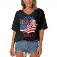 Ultra Maga Ultra Maga Funny Women's Bat Sleeves V-Neck Blouse