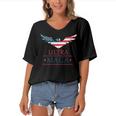 Ultra Maga United State Women's Bat Sleeves V-Neck Blouse