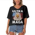 Ultra Maga V19 Women's Bat Sleeves V-Neck Blouse