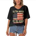 Ultra Maga We The People Vintage Women's Bat Sleeves V-Neck Blouse