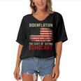 Vintage Old Bidenflation The Cost Of Voting Stupid 4Th July Women's Bat Sleeves V-Neck Blouse