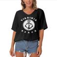 Virginia Beach Commonwealth Of Virginia Women's Bat Sleeves V-Neck Blouse