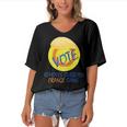 Vote Removes Stubborn Orange Stains 902 Shirt Women's Bat Sleeves V-Neck Blouse