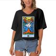 Wait Is This Pixel Art Tarot Yellow - Major Arcana The Lovers Design For Stickers And Women's Bat Sleeves V-Neck Blouse