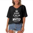 Whited Name Gift Keep Calm And Let Whited Handle It Women's Bat Sleeves V-Neck Blouse