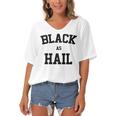 Black As Hail Funny Women's Bat Sleeves V-Neck Blouse