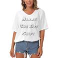 Blame The Day ShiftShirt For Night Shifters Women's Bat Sleeves V-Neck Blouse