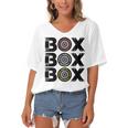 Box Box Box F1 Tyre Compound V2 Design Women's Bat Sleeves V-Neck Blouse