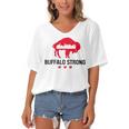 Buffalo Strong Pray For Buffalo Buffalo Strong Women's Bat Sleeves V-Neck Blouse