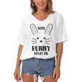 Copy Of Some Bunny Loves Dancing Women's Bat Sleeves V-Neck Blouse