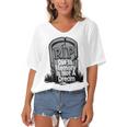 Die With Memories Not Dreams Women's Bat Sleeves V-Neck Blouse