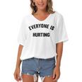 Everyone Is Hurting Women's Bat Sleeves V-Neck Blouse