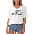 Evolution Stop Following Me Women's Bat Sleeves V-Neck Blouse