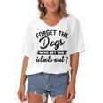 Forget The Dogs Who Let The Idiots Out Women's Bat Sleeves V-Neck Blouse