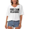 Free Cain Velasquez V5 Women's Bat Sleeves V-Neck Blouse