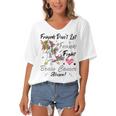 Friends Dont Let Friends Fight Brain Cancer Alone Unicorn Grey Ribbon Brain Cancer Brain Cancer Awareness Women's Bat Sleeves V-Neck Blouse