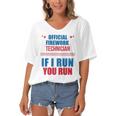 Funny 4Th Of July S Official Firework Technician Women's Bat Sleeves V-Neck Blouse