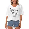 Funny Housewarming Home Accessories Welcome Please Leave By 9 Pm Sleeveless Top 435 Trending Shirt Women's Bat Sleeves V-Neck Blouse