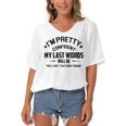 Funny Im Pretty Confident V2 Women's Bat Sleeves V-Neck Blouse