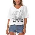 Go Planet Its Your Earth Day V2 Women's Bat Sleeves V-Neck Blouse