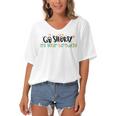 Go Shorty Its Your Birthday Women's Bat Sleeves V-Neck Blouse