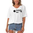 Hammer Time Track And Field Hammer Throw Women's Bat Sleeves V-Neck Blouse