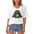 Hank The Tank Bear Vintage Distressed Save Hank The Tank 431 Trending Shirt Women's Bat Sleeves V-Neck Blouse