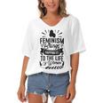 Happy Feminist Women's Bat Sleeves V-Neck Blouse