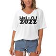 Hello V3 Women's Bat Sleeves V-Neck Blouse