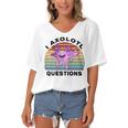 I Axlotl Questions Cute Axlotl V3 Women's Bat Sleeves V-Neck Blouse