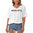 I Axlotl Questions Cute Axlotl V4 Women's Bat Sleeves V-Neck Blouse