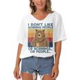 I Dont Like Morning People Or Mornings Or People Women's Bat Sleeves V-Neck Blouse