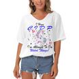 I Have Cidp Im Allowed To Do Weird Things Unicorn Blue Ribbon Cidp Support Cidp Awareness Women's Bat Sleeves V-Neck Blouse