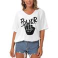 Juneteenth Black Power Women's Bat Sleeves V-Neck Blouse