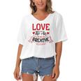 Love Is In The Air Try Not To Breathe 134 Trending Shirt Women's Bat Sleeves V-Neck Blouse