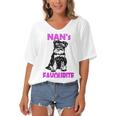 Miniature Schnauzer At Home Nans Favourite Multi Tasking Dog Women's Bat Sleeves V-Neck Blouse