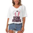 My First Easter Women's Bat Sleeves V-Neck Blouse